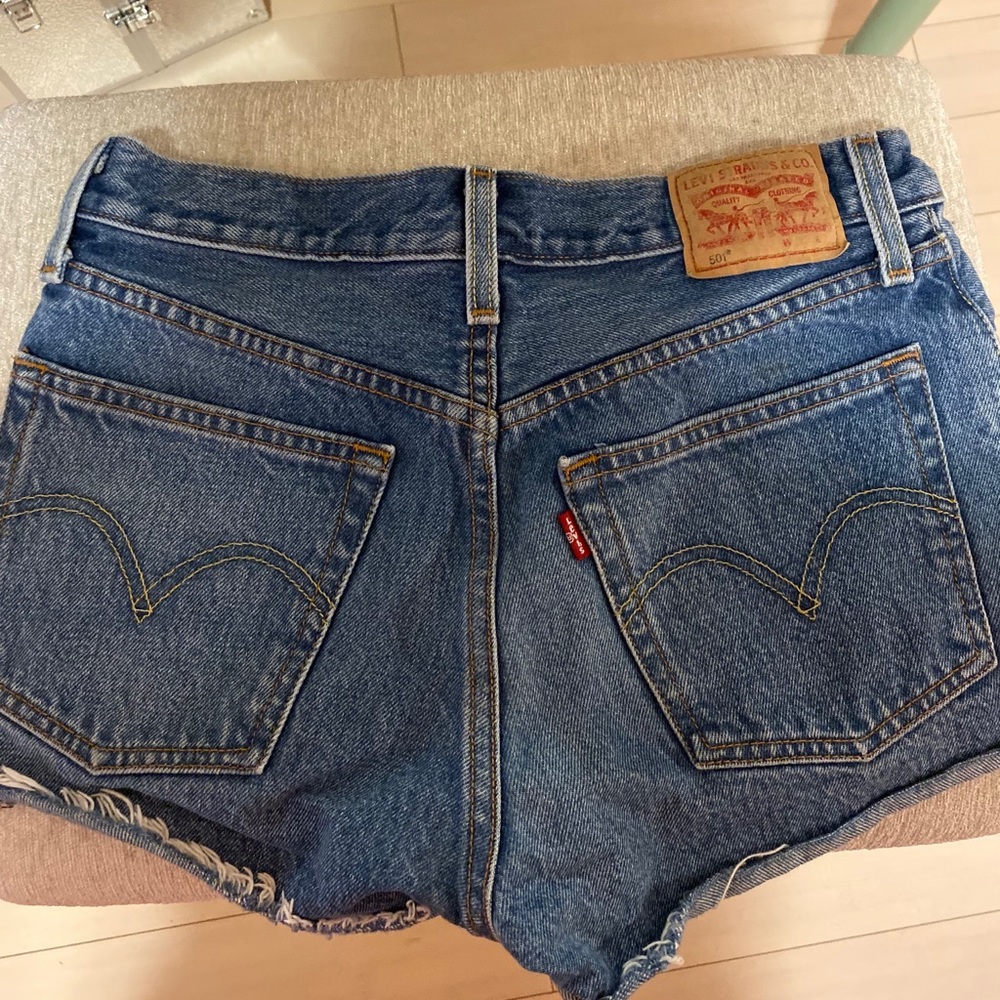 Levi's Womens  Blue High Rise DESTROYED